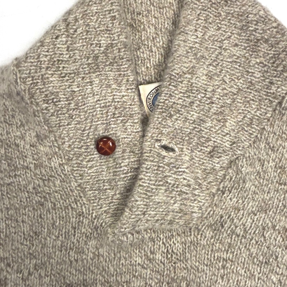 Environmental Clothing Co Shawl Collar Button Up Sweater Mens XL Made USA - Picture 5 of 6